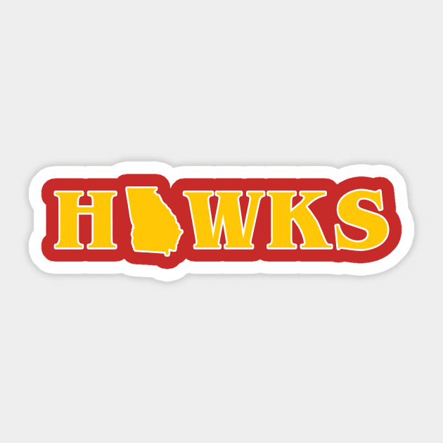 Atlanta Hawks Georgia Throwback Sticker by Gajake15